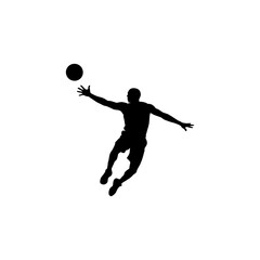 Black and White Athletic Silhouette