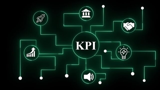 KPI - Key performance indicator. Business and industrial analysis. Internet and technology concept on virtual screen. 