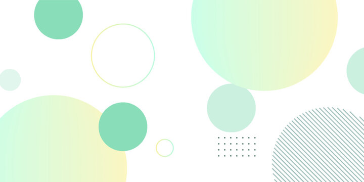 Minimalist banner background geometric shape green and yellow gradations circle, Modern Trendy design in Vector Illustration