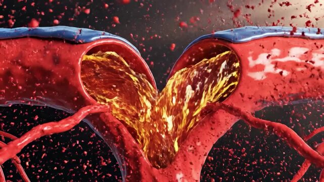 Close-up of fallopian tubes with one containing an egg