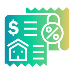 Obraz premium property Gradient icon