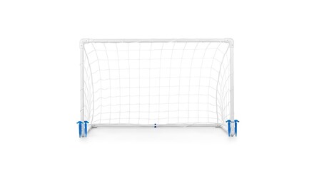 White Portable Soccer Football Goal for Training & Backyard Fun - Isolated Studio Shot on Clean Background, Perfect for Youth Practice & Sports Equipment