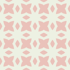 Seamless geometric floral pattern with pink and cream tones © rahayu