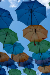 Umbrellas in the sky