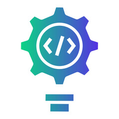 Fototapeta premium software development Gradient icon