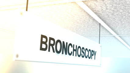 Fototapeta premium Cinematic Hospital Sign Filler Shot Series - Bronchoscopy