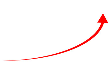 Red arrow up - Red arrow for business graph
