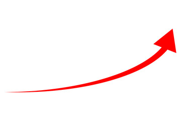 Red arrow up - Red arrow for business graph

