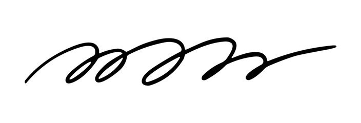 Fototapeta premium Hand drawn scribble underline with simple artistic squiggly line element for design
