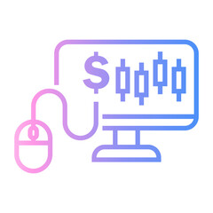 Fototapeta premium capital Line Gradient Icon