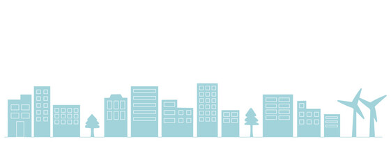 使いやすい水色の都市の風景