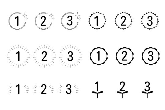 シンプル・数字箇条書き、アイコンセット