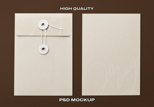 Elegant Envelope Mockup Design PSD