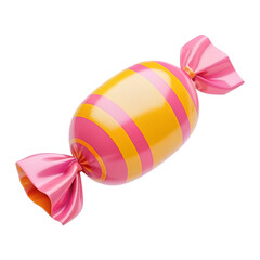 Colorful Easter eggs decorated with ribbons for spring celebration