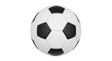 Fototapeta premium Classic black and white soccer ball, realistic sports equipment for game or tournament promotion, authentic football for athletic events