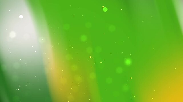Bright green abstract animation with glowing bokeh lights and vibrant gradient motion. Energetic modern background ideal for promos, festive videos, branding, and dynamic creative projects.