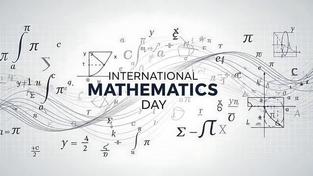 Celebrating International Mathematics Day with mathematical formulas and symbols