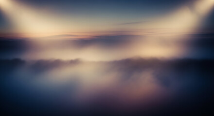 Fototapeta premium Abstract Landscape with Blurred Clouds and Soft Light Effects.