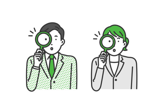 分析,スーツ男女