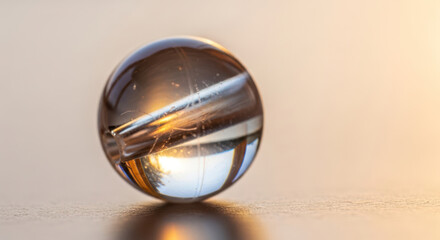 Obraz premium Glass Marble with Reflections and Shadows.