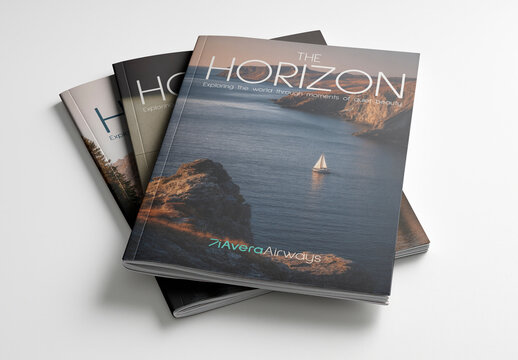 Travel Magazines Mockup Showcasing Scenic Beauty PSD
