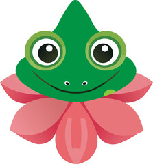 Funny Frog Character Face Artwork for T-Shirts, Merchandise, and Creative Design Projects