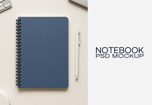 Spiral Notebook Mockup Template PSD