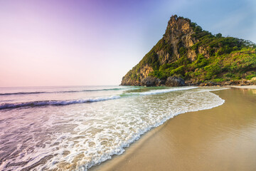 Beautiful sunset on the tropical sea at Phuket Province, Thailand.