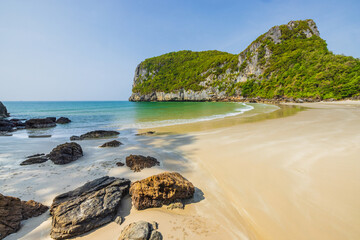 Beautiful beach on the tropical sea at Phuket Province, Thailand.