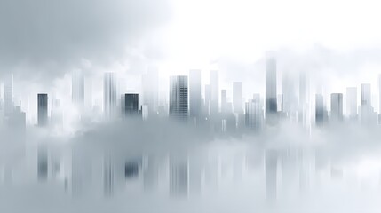 Fototapeta premium Abstract Cityscape Reflection Background.