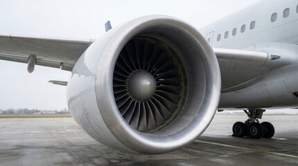 Close up turbine aeroplane