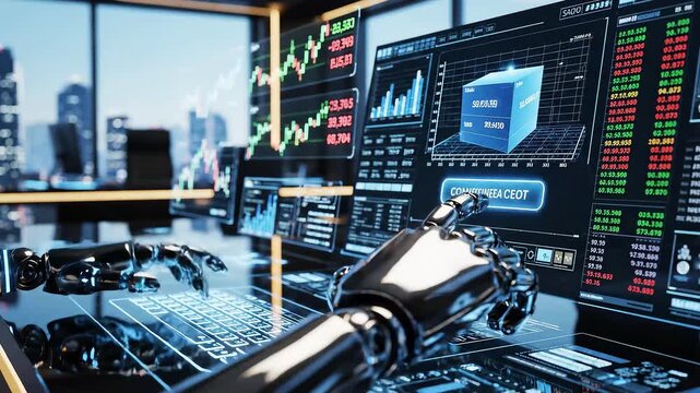 Robotic hands managing multiple digital devices