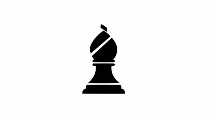 Black Chess Bishop Piece Silhouette Icon. © Rehan Dwi Yoga