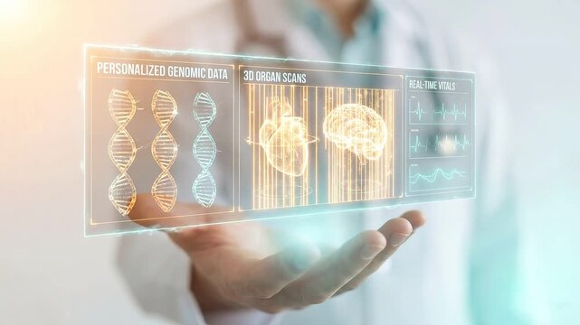 Holographic DNA Helix with Amber Data Ribbons
