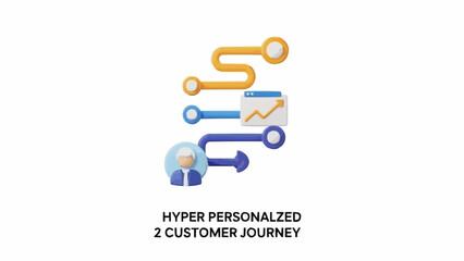 Fototapeta premium Hyper Personalized Customer Journey Graphic Illustration.