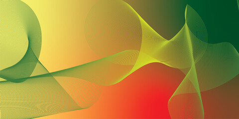 Bisque red and green  abstract shape grainy gradient background with black backdrop and noisy texture for wide banner poster and header design © Nusrat