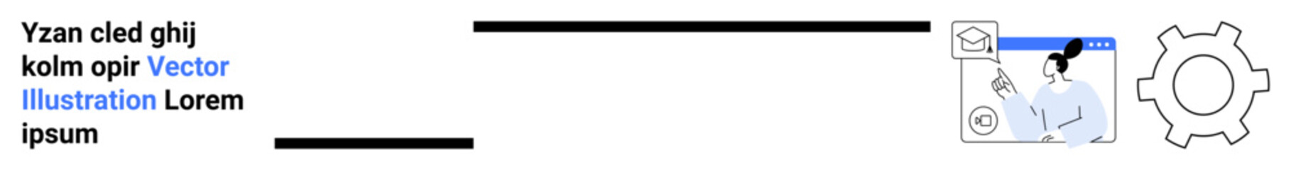 Obraz premium Person analyzing data using interactive UI panel with charts and gear, symbolizing automation. Ideal for analytics, strategy, innovation, workflow, optimization, management, simple landing page