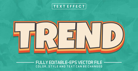 Trend Editable Text Effect, 3D Retro Pop Art Colorful Typography