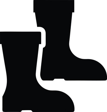 mukluk arctic indigenous boot silhouette vector illustration on transparent background
