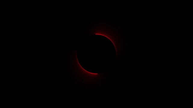 Abstract neon light glowing circle frame loading sign. Neon circle loading icon. Glowing neon circle icon on with dark background.