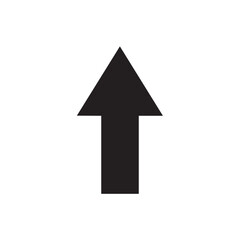Up Arrow Directional Pointer Black Icon Simple Basic Navigation Symbol Growth Progress Element Vector Flat Design Illustration Indicator Sign
