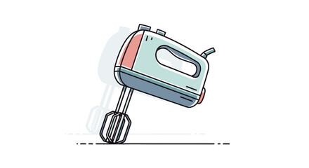 Handheld Electric Mixer Illustration Kitchen. © Nb