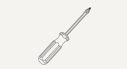 Fototapeta premium Screwdriver Tool Isolated White Background 1.