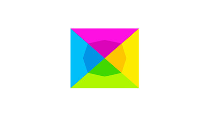Obraz premium Abstract Geometric Shape Logo - Vibrant Colors, Modern Design