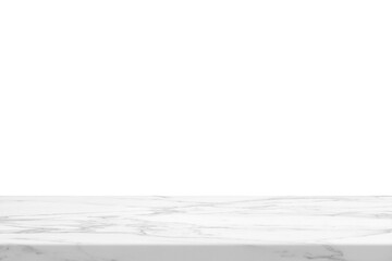 White marble TopcounterSuitable for Product Presentation Backdrop, Display, and Mock up. (Transparent PNG File)