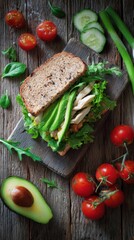 Healthy Chicken Avocado Sandwich
