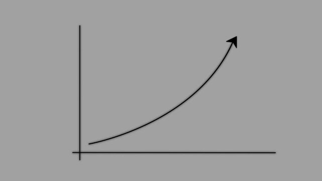Business growing graph with thin arrow icon. statistics bar growth with upward arrow - finance bar graph rising up, profit growth chart, positive increase chart, arrows axis 4k Video.
