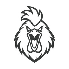 rooster mascot logo illustration vector design template modern style eps 10
