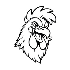 rooster mascot logo illustration vector design template modern style eps 10