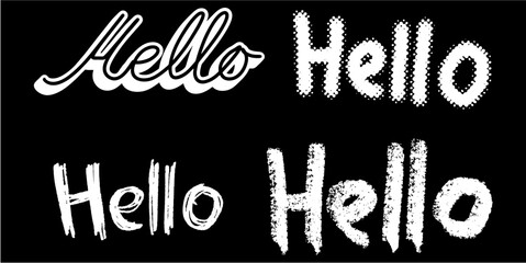 set hello words icon vector for greeting designs. Ideal for welcome banners, chat apps, and friendly messages. Symbolizes communication, social connection, and polite intros. © Taliax